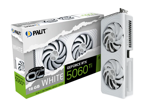 PALIT GeForce RTX 5060 Ti WHITE OC 16GB GDDR7 NE7506TU19P1-GB2061M