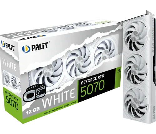 PALIT GeForce Series RTX 5070 WHITE OC 12GB GDDR7 NE75070U19K9-GB2050W